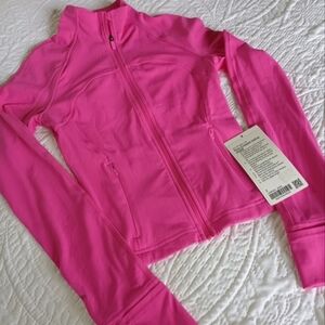 Lululemon Cropped Define Jacket Sonic Pink Size 2 NWT